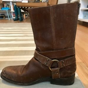 Frye Jayden Harness Leather Boot (Mid-Calf) 8.5
